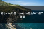 糖心vlog科普：tangxin背后10个细节真相