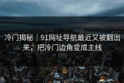 冷门揭秘｜91网址导航最近又被翻出来，把冷门边角变成主线